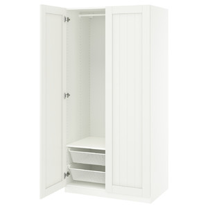 PAX / GULLABERG Wardrobe combination, white/white, 100x60x201 cm