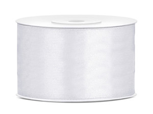 Satin Ribbon 25m 38mm, white