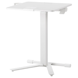 MITTZON Laptop table with castors, white, 66x50 cm