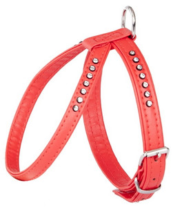 Dingo Dog Harness Glamour Size 3 (37-43cm), red