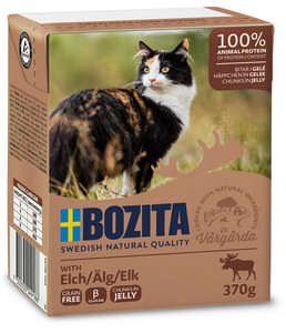 Bozita Cat Wet Food Elk Chunks in Jelly 370g