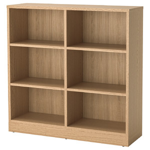 TONSTAD Shelving unit, oak veneer, 121x37x120 cm