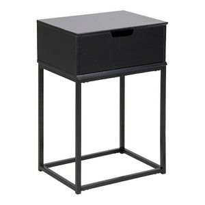 Nightstand Bedside Table Mitra, black