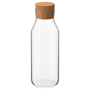 IKEA 365+ Carafe with stopper, clear glass, cork, 0.5 l