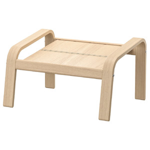 POÄNG Footstool frame, white stained oak veneer