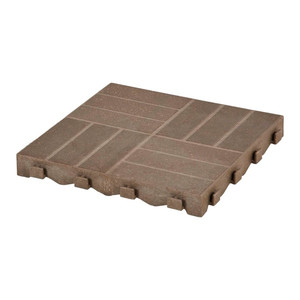 Deck System Tile Clippable 40x40x4.5cm, brown, 1pc