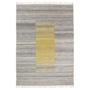 SJÖTÅTEL Rug, flatwoven, grey-yellow, 200x300 cm