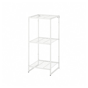 JOSTEIN Shelving unit, in/outdoor/wire white, 41x40x90 cm