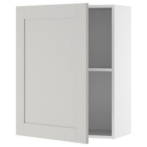 KNOXHULT Wall cabinet with door, grey, 60x75 cm