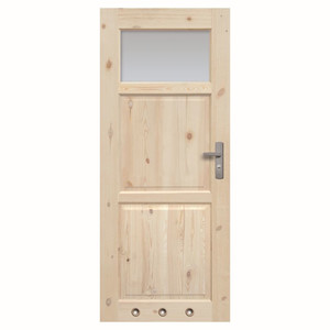 Internal Door with Air Vent Sleeves Lugano 80, left, solid pine