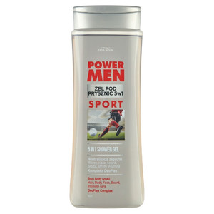 Joanna Power Men Shower Gel for Face, Body, Hair & Beard 5in1 Sport 300ml