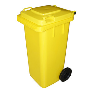 Waste Bin with Wheels Wheelie 240L, yellow