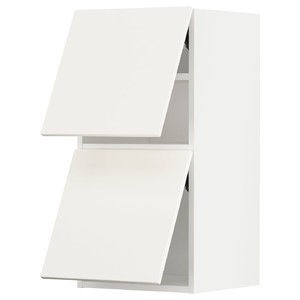 METOD Wall cab horizo 2 doors w push-open, white/Veddinge white, 40x80 cm