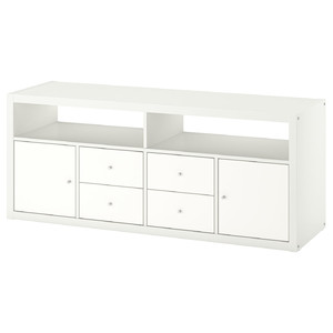 KALLAX TV storage combination, white, 147x39x60 cm