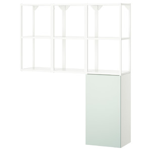 ENHET Storage combination, white/pale grey-green, 120x32x150 cm