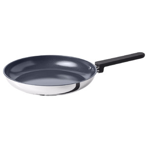 MIDDAGSMAT Frying pan, non-stick coating/stainless steel, 28 cm