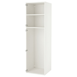 ENHET High cabinet with 2 shelves, white, 60x210 cm