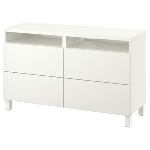 BESTÅ TV unit with drawers, Lappviken white, 120x40x74 cm