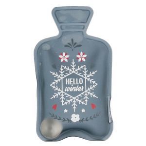 Instant Hot Water Bottle Star, grey