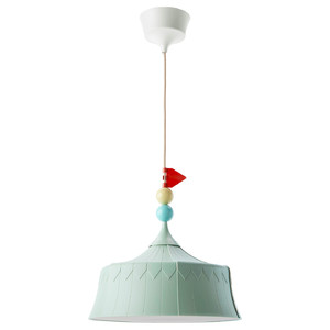 TROLLBO Pendant lamp, light green, 37 cm