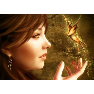 Norimpex Diamond Mosaic Girl with a Butterfly 3+