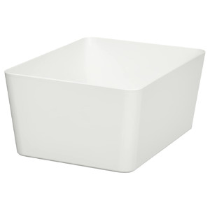 KUGGIS Box, white, 13x18x8 cm