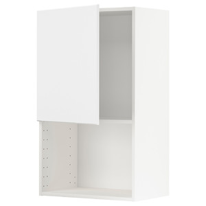 METOD Wall cabinet for microwave oven, white/Kungsbacka anthracite, 60x100 cm