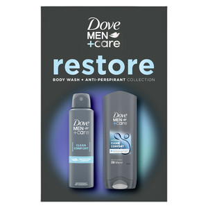 DOVE Men Care Restore Gift Set - Body Wash & Anti-perspirant Deo Spray