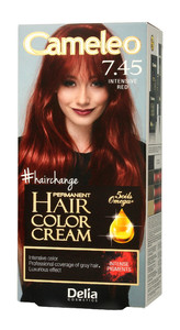 Delia Cosmetics Cameleo HCC Omega+ Permanent Hair Dye No. 7.45 Intensive Red