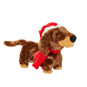 Christmas Soft Toy Dachshund with Music 3+