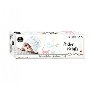 Starpak Poster Paints 12 Colours x 20ml Cuties