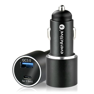 EverActive Car Charger USB 3.0, USB-C PD 36W CC-20Q