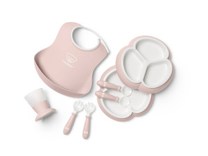 BABYBJORN Dinnerware Set, 8 pcs, Powder Pink