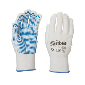 Nylon Gloves PVC Size L - 5 Pairs