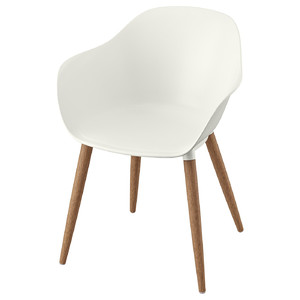 GRÖNSTA Chair with armrests, in/outdoor, white