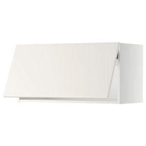 METOD Wall cabinet horizontal w push-open, white/Veddinge white, 80x40 cm