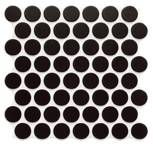 Gres Glazed Wall Tile Circle 31 x 31 cm, black, 0.86 m2