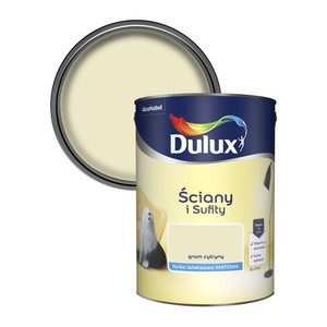 Dulux Walls & Ceilings Matt Latex Paint 5l gram of lemon