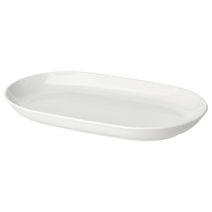 GODMIDDAG Serving plate, white, 32x18 cm