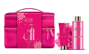 THE LUXURY BATHING COMPANY Sweet Vanilla & Almond Glaze  Gift Set - Beauty Pouch 1op.