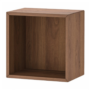 EKET Wall-mounted shelving unit, walnut effect, 35x25x35 cm