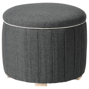 ÅTERLÖGA Pouffe, with storage/Kilanda dark grey