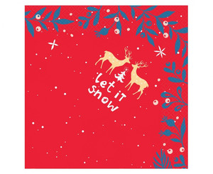 Christmas Paper Napkins Let It Snow 33x33 20pcs