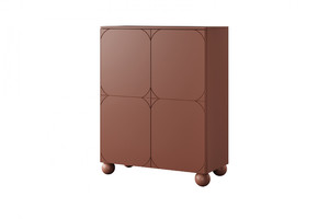 Sideboard Cabinet Sonatia II 120 cm, with 2 internal drawers, burgundy