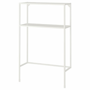 ENHET Frame w shelves for washing machine, white, 80x30x129 cm