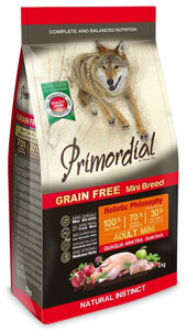 Primordial Dog Dry Food Grain Free Mini Adult Quail & Duck 2kg