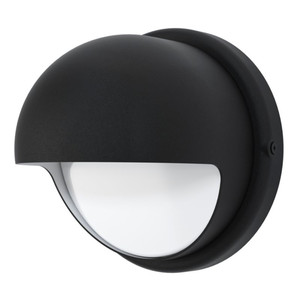 GoodHome Garden Outdoor Wall Lamp Helmet Round 650 lm IP44, black