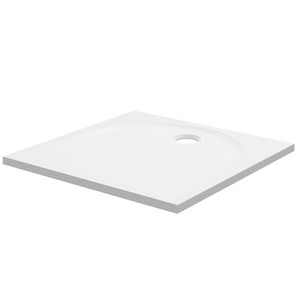 GoodHome Shower Tray Cavally, square, 90 cm, white