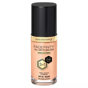 Max Factor Foundation Facefinity All Day Flawless 3in1 Vegan no. N45 Warm Almond 30ml