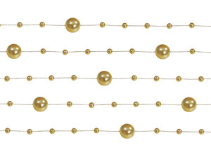 Decorative Pearl Garland 1.3m 5pcs, gold